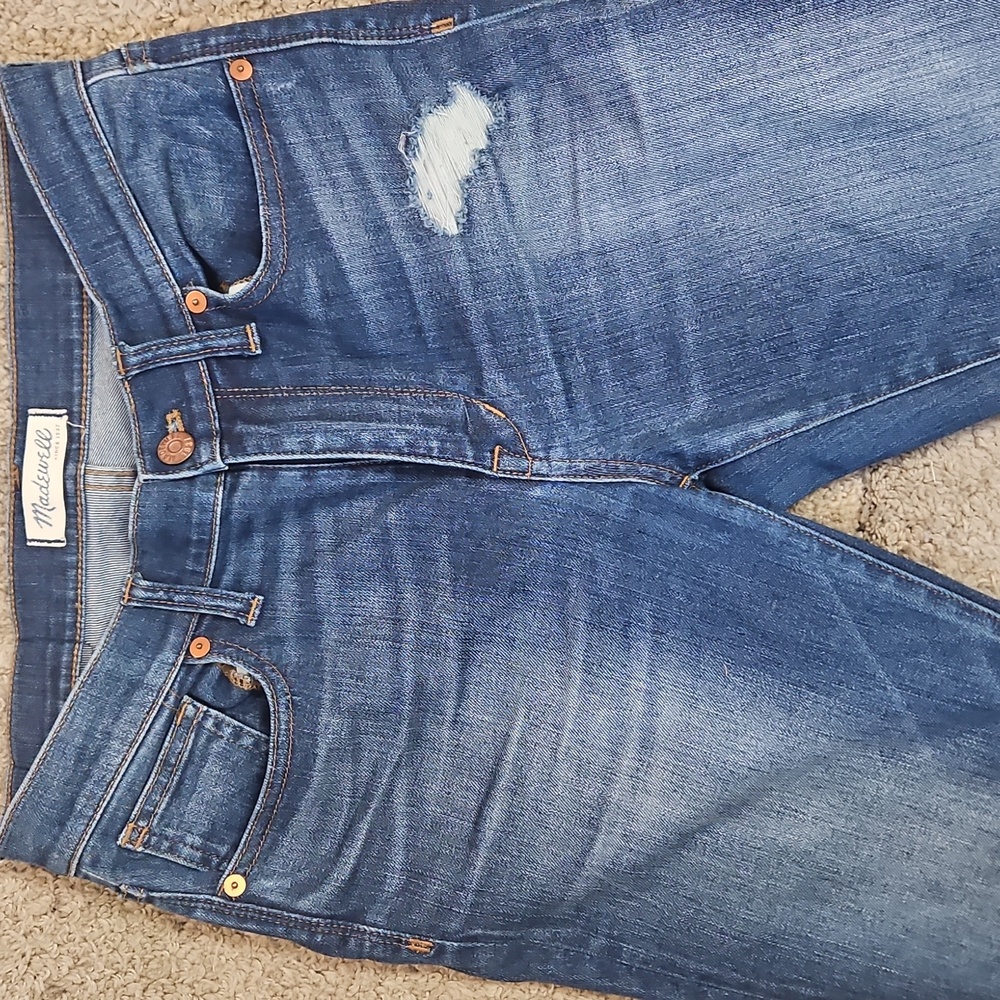 Madewell High Riser Skinny Jeans - Blue Denim - Picture 6 of 11